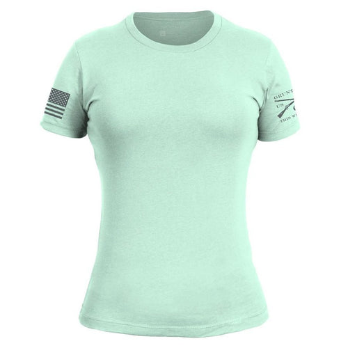 Grunt Style Women's Essential Patriot Slim Fit T-Shirt - Mint T-Shirt