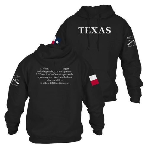 Grunt Style Texas Defined Open Carry Hoodie - Black hoodies