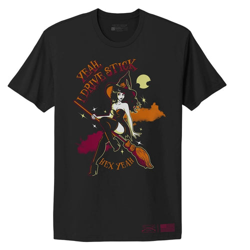 Grunt Style Women's I Drive Stick Boyfriend Fit T-Shirt - Black T-Shirt