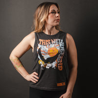 Women's Trippy Eagle Everyday Tank - Dark Heather Gray
