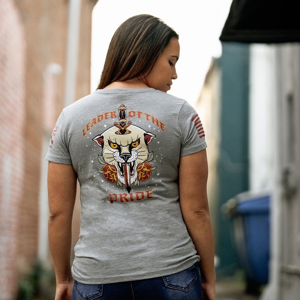 Women's Leader Of The Pride Slim Fit T-Shirt - Dark Heather Gray