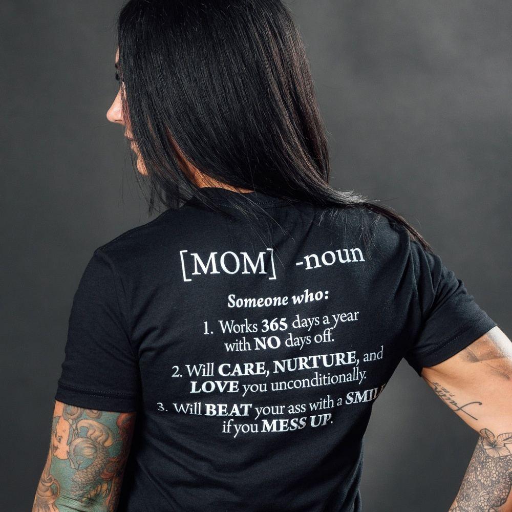 Women's Mom Defined Boyfriend Fit T-Shirt - Black