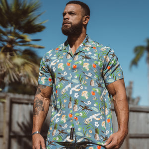 Men's Getaway Button Down - Weapons Party
