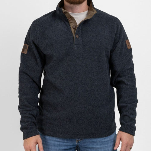 Grunt Style Fleece Henley - Black