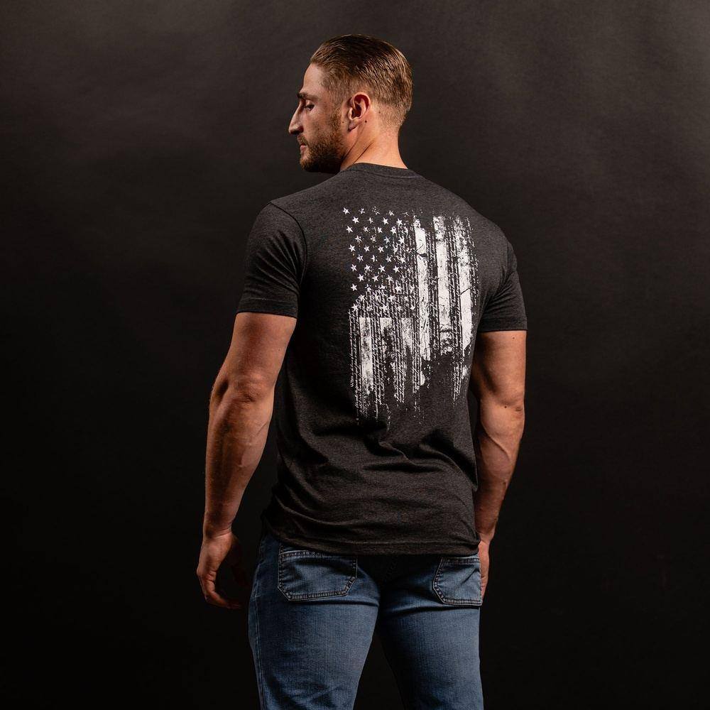 1776 Flag Pocket T-Shirt - Black Heather
