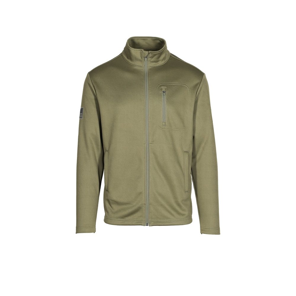 Waffle Top Full-Zip Green Jacket – Grunt Style