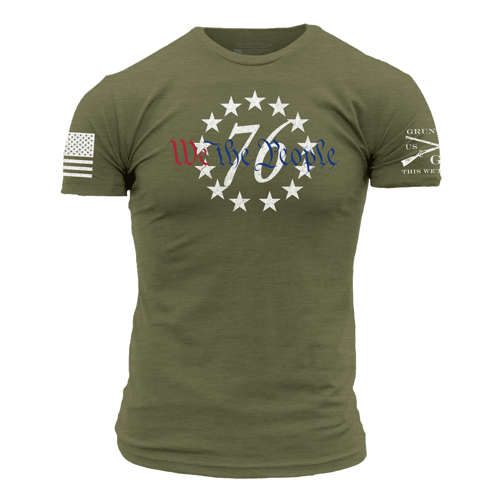 Patriotic Shirt - We the People - Green T-Shirt 