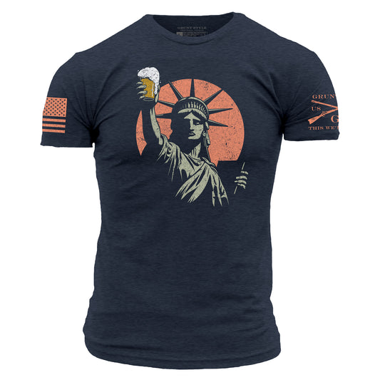 Patriot Shirts - Statue of Liberty with a Beer 