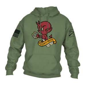 Lucky Devil Hoodie - Military Green