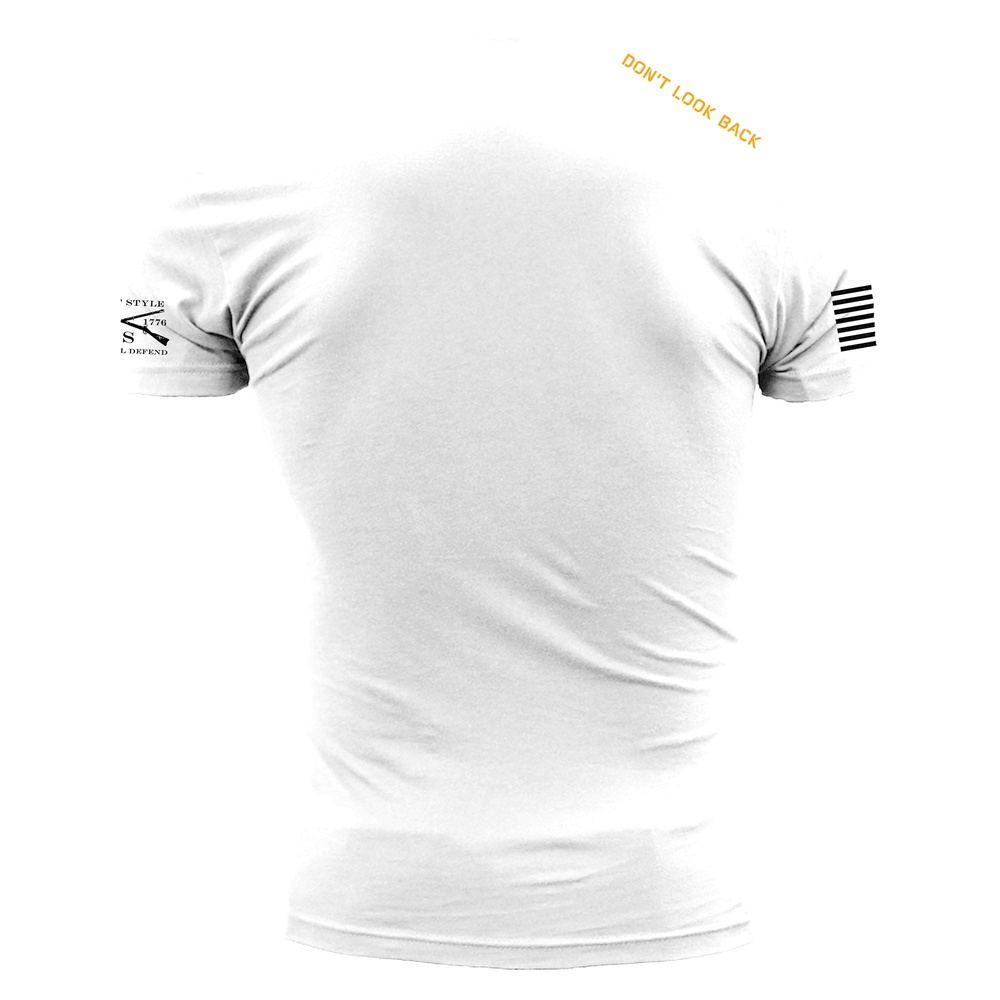 Don't Look Back White Gym Shirts 