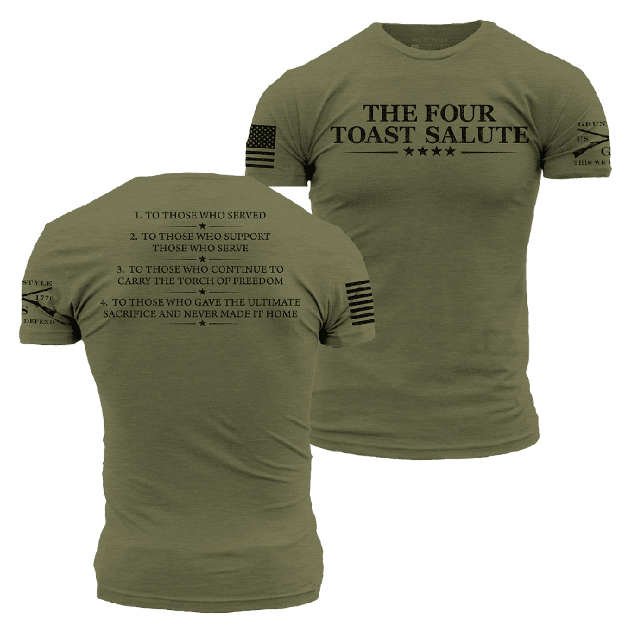 Howitzer Men's Military Grunt MFG T-Shirt - Ultra Soft Patriotic Design - View #2