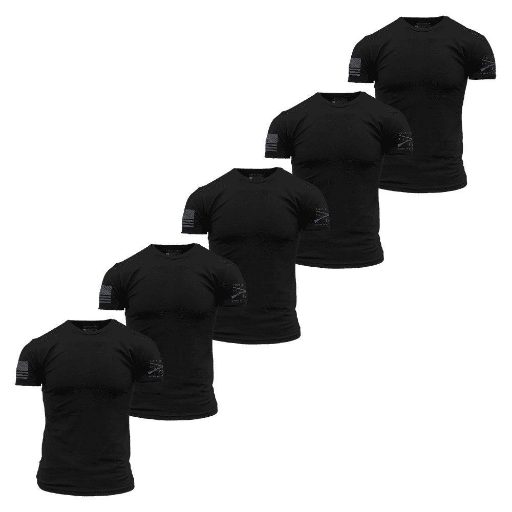 Basic T-Shirts - Black - 5 Pack