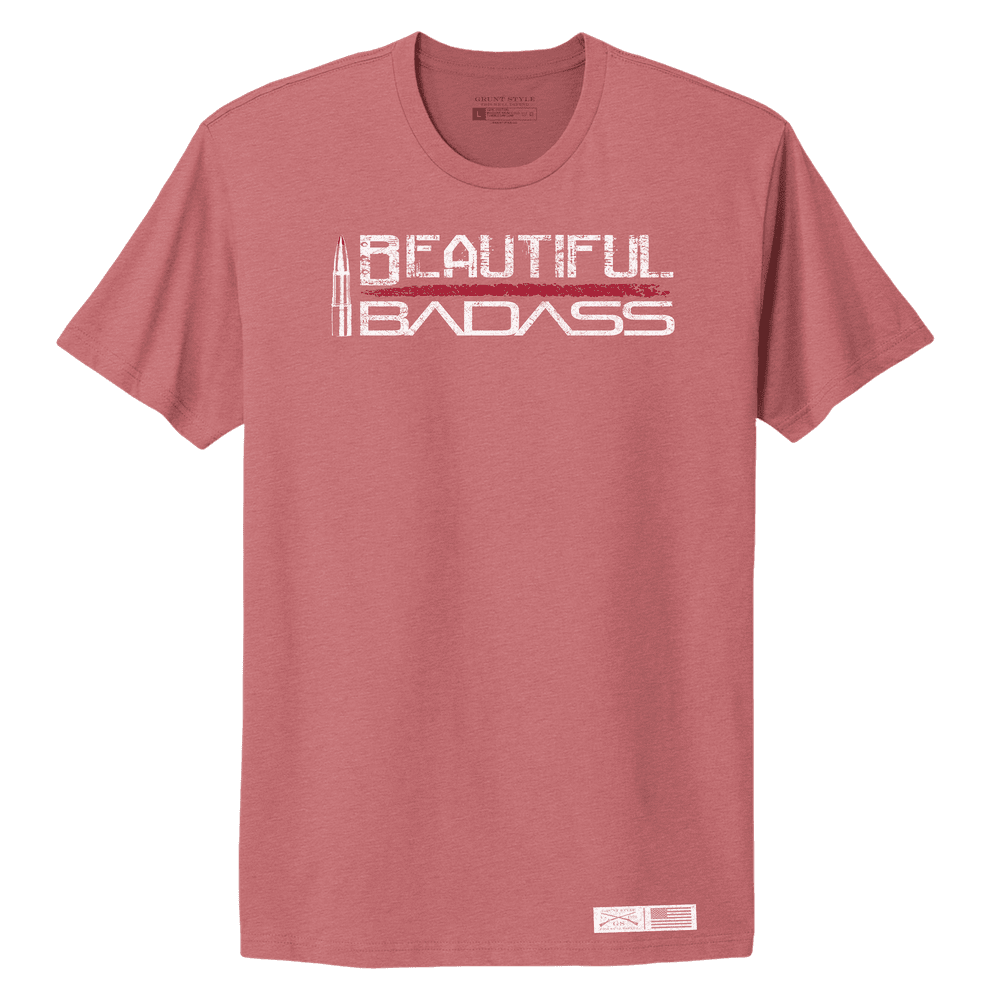 Women's Beautiful Badass Boyfriend Fit T-Shirt - Heather Mauve