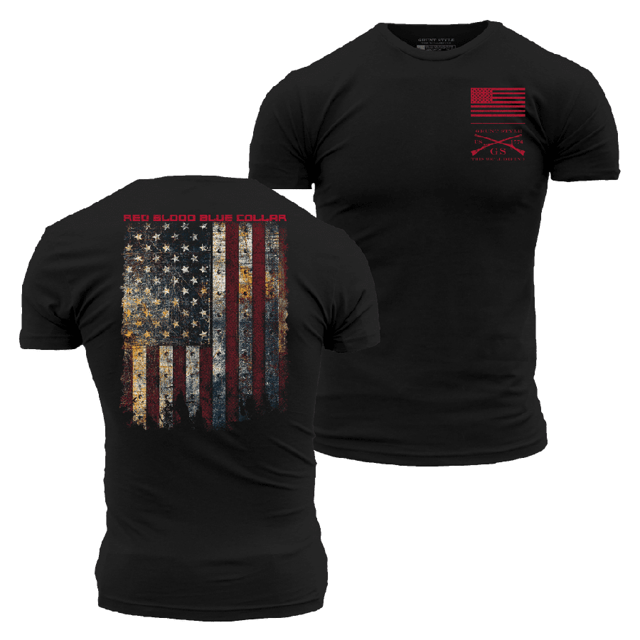Red Blood Blue Collar® T-Shirt - Black