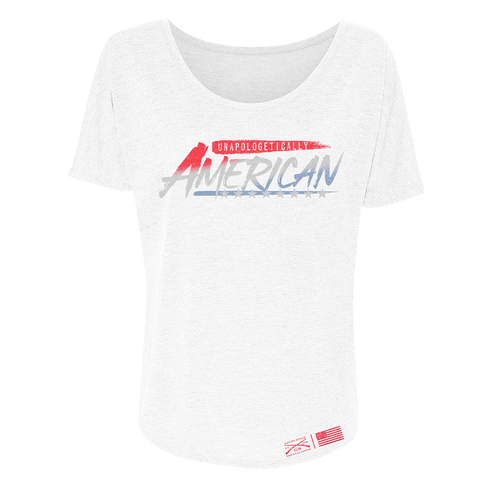 Women's Unapologetically American Slouchy T-Shirt - White