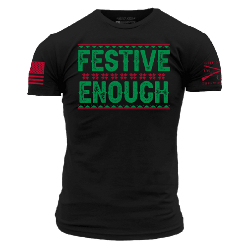Festive Enough T-Shirt - Black
