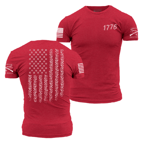 1776 Flag Christmas T-Shirt - Red