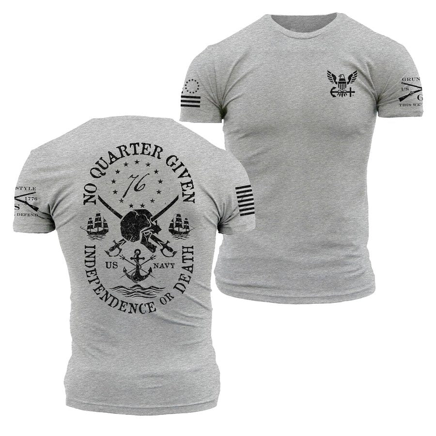 USN - No Quarter Given T-Shirt - Athletic Heather – Grunt Style, LLC