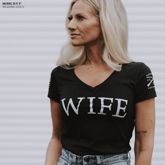 Women's Wife Defined V-Neck - Black