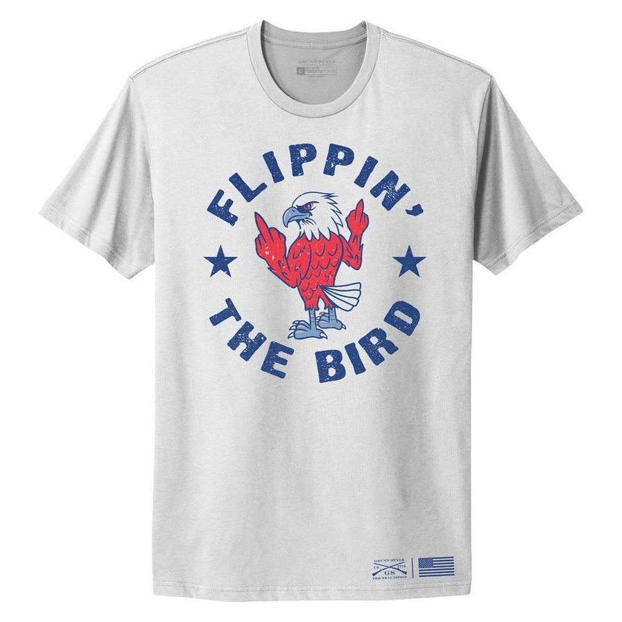 Women's Flippin' The Bird Boyfriend Fit T-Shirt - White – Grunt