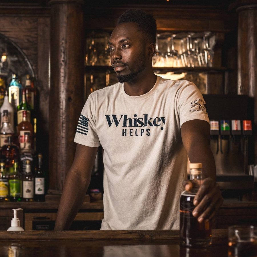Grunt Style Whiskey Helps™ T-Shirt - Sand T-Shirt