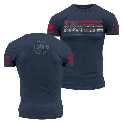 Grunt Style USMC - Through The Ages T-Shirt - Navy T-Shirt