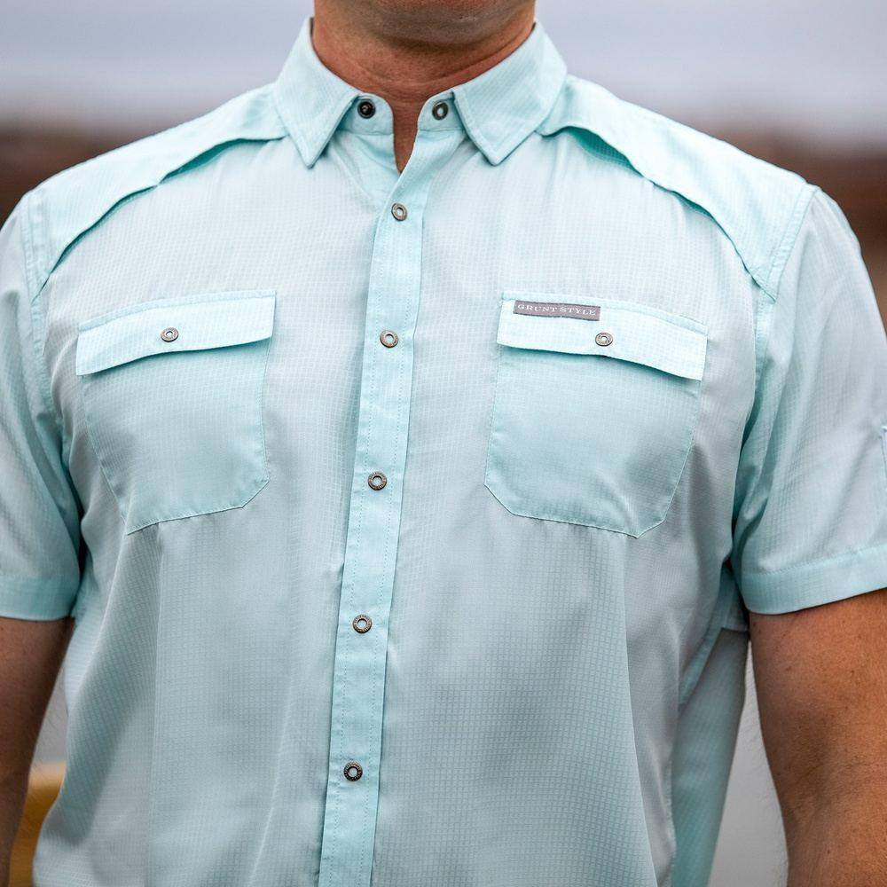Short Sleeve Fishing Shirt - Seafoam – Grunt Style, LLC