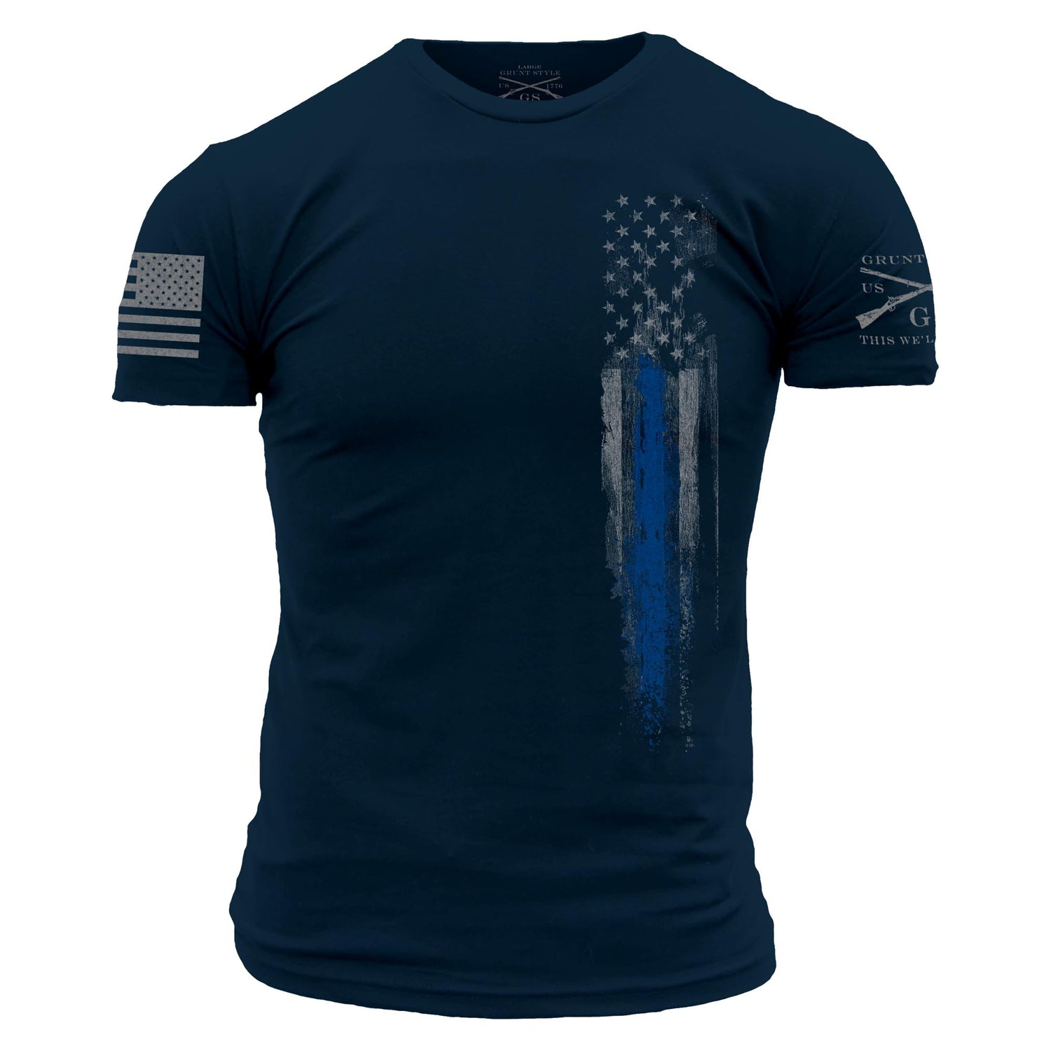 Blue Line Flag Shirt for Men | Grunt Style 