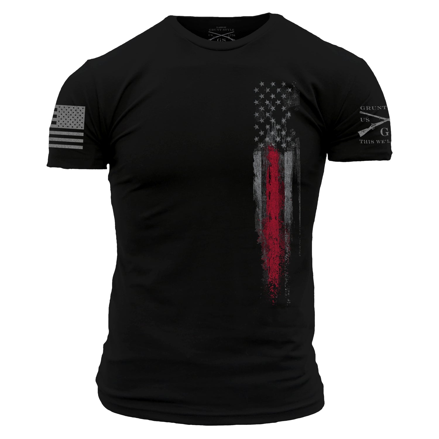 Men's Red Line Flag Graphic Tee