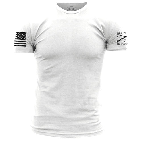 Basic White Crew Tee for Men | Grunt Style