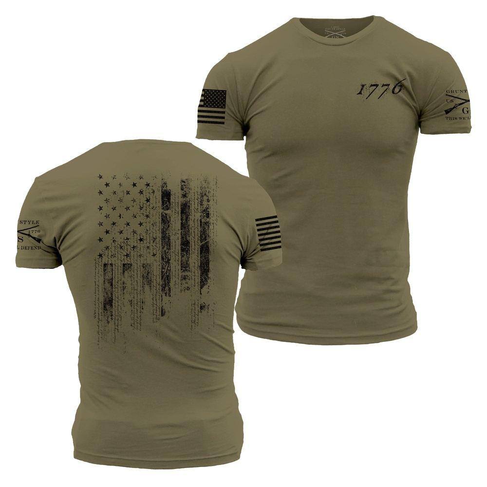 Howitzer Style Freedom Over - Maglietta Uomo Military Grunt MFG (Progetto USA)