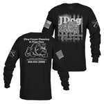 JDog Carpet Cleaning and Floor Care Black Long Sleeved Tee  | Grunt Style