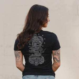 Women's Heart and Soul of a Warrior T-Shirt - Black