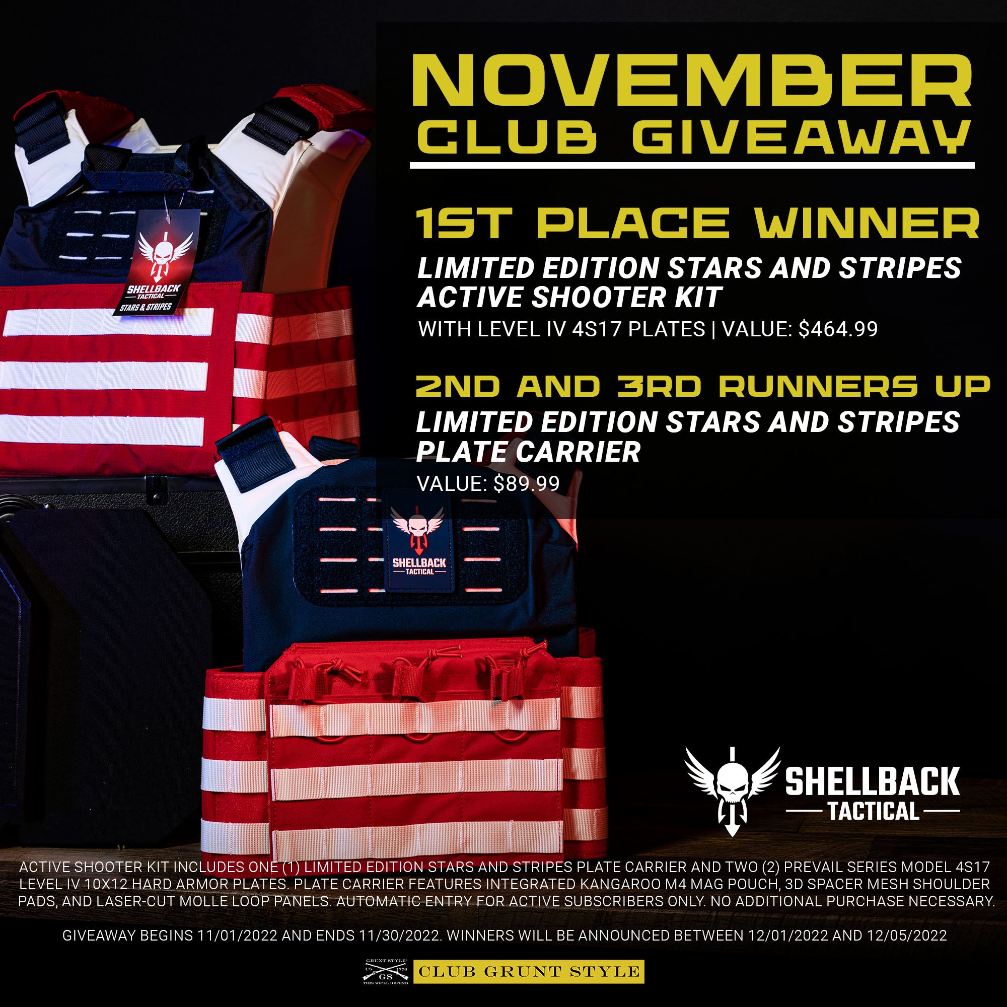 Shellback Tactical - November 2022 Club Giveaway – Grunt Style, LLC