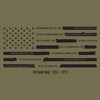 Grunt Style Vietnam War Redacted Flag - Military Green artwork