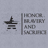 Grunt Style Honor, Bravery, and Sacrifice Men's Tee - Heather Gray artwork