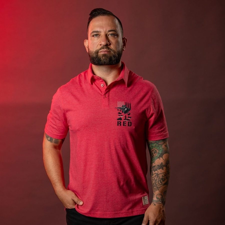 RED Friday Cruiser Polo - Heather Red – Grunt Style, LLC