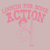 Grunt Style Women's Looking For Action Boyfriend Fit T-Shirt - Light Pink artwork