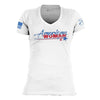 Grunt Style Women's American Woman V-Neck - White T-Shirt