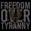 Grunt Style Freedom Over Tyranny Hoodie - Black artwork