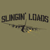 Grunt Style Slingin' Loads T-Shirt - Military Green artwork