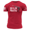 Grunt Style We're All Misfits T-Shirt - Red 