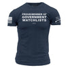Grunt Style Government Watchlists T-Shirt - Midnight Navy T-Shirt