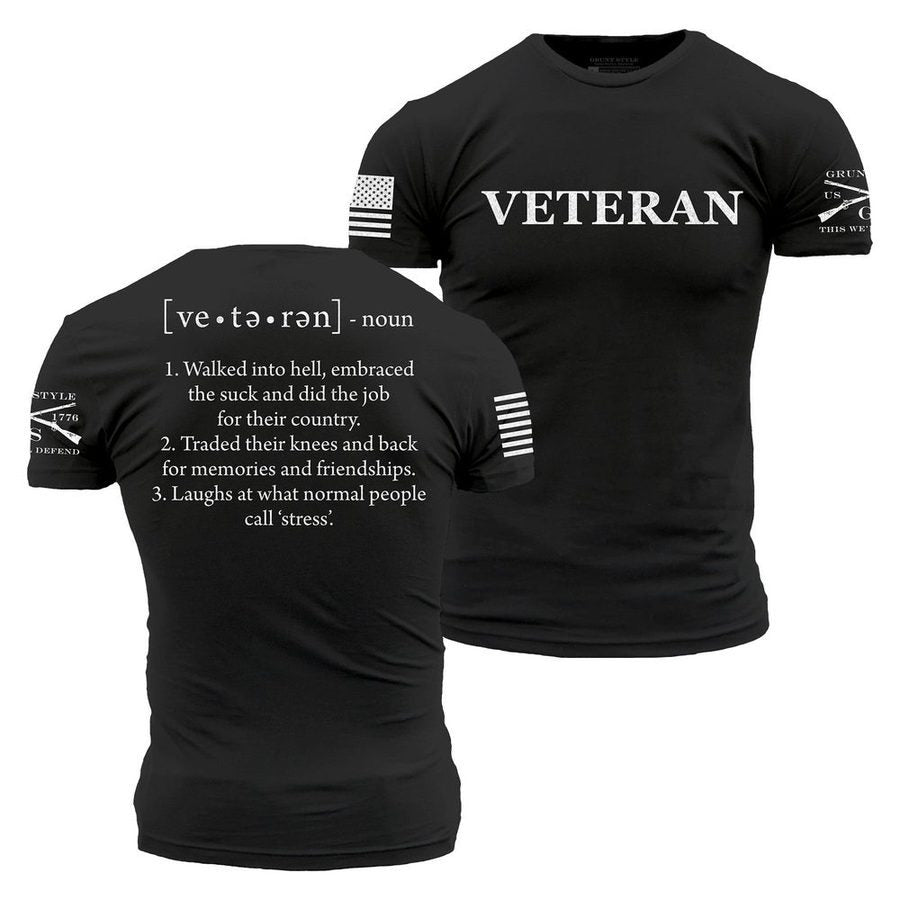 Grunt Style Veteran Defined T-Shirt - Black T-Shirt