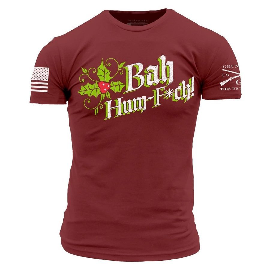 Grunt Style Bah Hum-F*ck T-Shirt - Red Plum T-Shirt