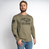 Grunt Style Strip Club Veteran Long Sleeve - Military Green ls tees