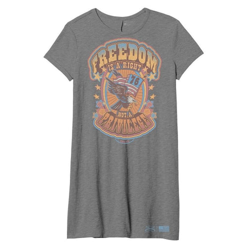 Grunt Style Women's Freedom Is A Right Shirt Dress - Dark Heather Grey other tops