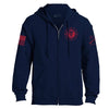 Grunt Style The Healer Full-Zip Hoodie - Navy full-zip hoods