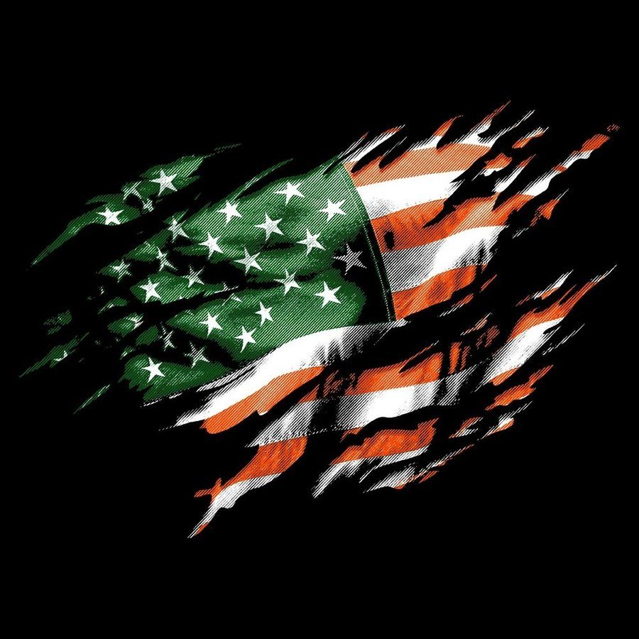 Grunt Style Still Standing Irish Colors T-Shirt - Black artwork