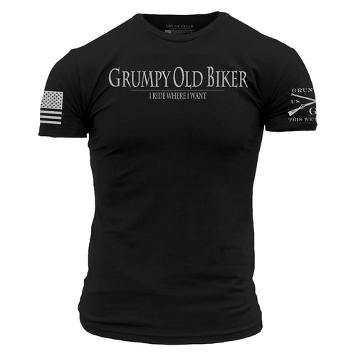 Grunt Style Grumpy Old Biker T-Shirt - Black T-Shirt